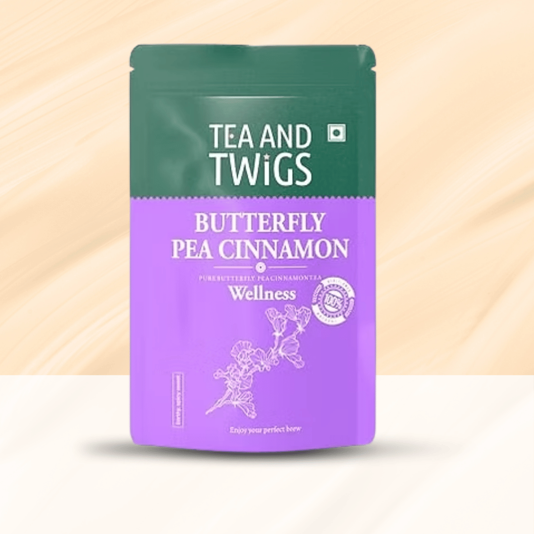 Tea And Twigs – Butterfly Pea Cinnamon Tea – 25 Tea Bags Pouch